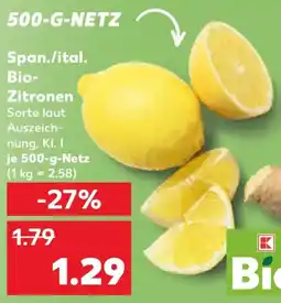 Kaufland Span./ital. Bio- Zitronen Angebot