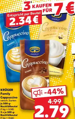 Kaufland KRÜGER Family Cappuccino Angebot