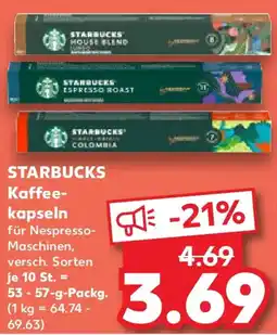 Kaufland STARBUCKS Kaffeekapseln Angebot