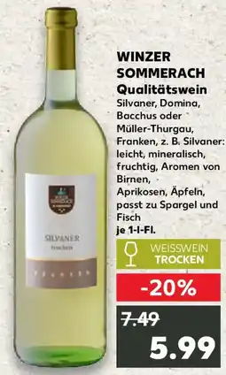 Kaufland WINZER SOMMERACH Qualitätswein Angebot