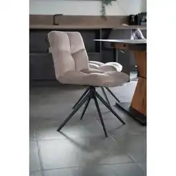 Netto Marken-Discount HOME DELUXE Esszimmerstuhl drehbar 8er Set NODA – Samt Hellbraun Angebot