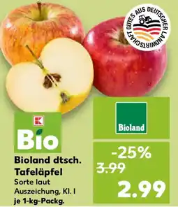 Kaufland Bioland dtsch. Tafeläpfel Angebot