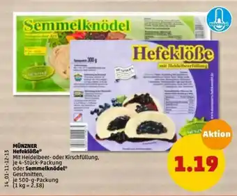 PENNY Münzner Heferklöße Oder Semmelknödel Angebot