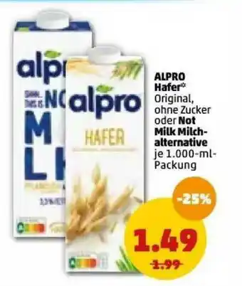 PENNY Alpro Hafer Oder Not Milk Milchalternative Angebot