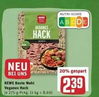 REWE Rewe Beste Wahl Veganes Hack Angebot