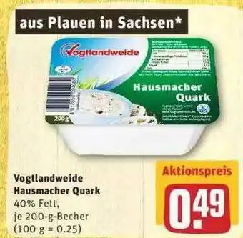 REWE Vogtlandweide Hausmacher Quark Angebot