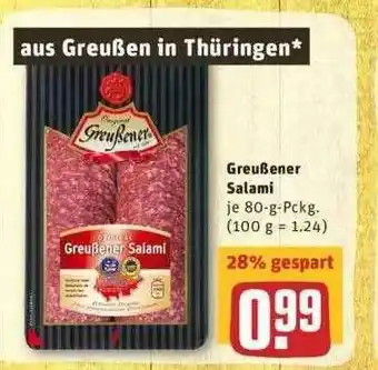 REWE Greußener Salami Angebot