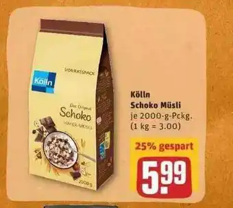 REWE Kölln Schoko Müsli Angebot