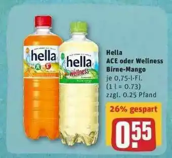 REWE Hella Ace Oder Wellness Birne-mango Angebot