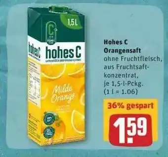 REWE Hohes C Orangensaft Angebot