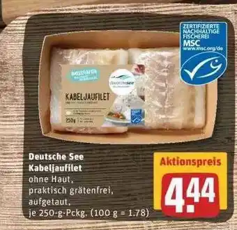 REWE Deutsche See Kabeljaufilet Angebot