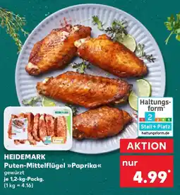 Kaufland HEIDEMARK Puten-Mittelflügel Paprika Angebot