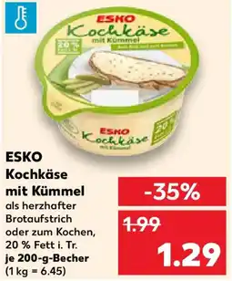 Kaufland ESKO Kochkäse mit Kümmel Angebot