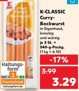 Kaufland K-CLASSIC Curry- Bockwurst Angebot