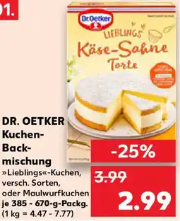 Kaufland DR. OETKER Kuchen- Backmischung Angebot