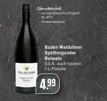 Scheck-in-Center Baden Waldulmer Spätburgunder Rotwein Angebot