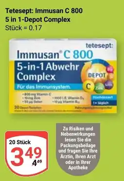 Globus Tetesept: Immusan C 800 5 in 1-Depot Complex Angebot