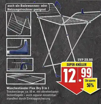 Scheck-in-Center Wäscheständer Flex Dry 3 In 1 Angebot