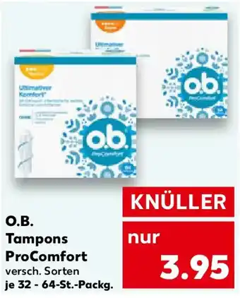 Kaufland O.B. Tampons ProComfort Angebot