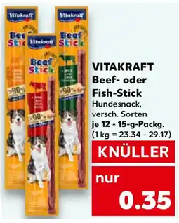 Kaufland VITAKRAFT Beef- oder Fish-Stick Angebot
