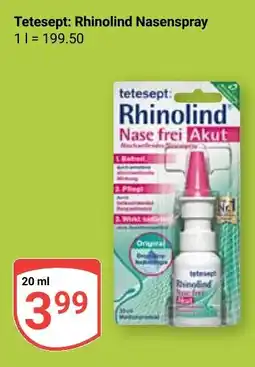Globus Tetesept: Rhinolind Nasenspray Angebot