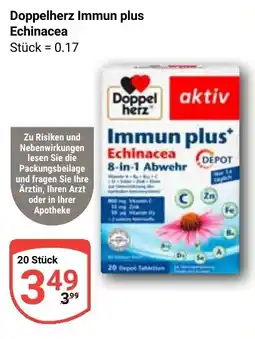 Globus Doppelherz Immun plus Echinacea Angebot
