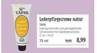 Superbiomarkt Lederpflegecreme Natur Tapir Angebot