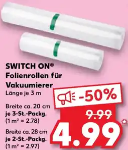 Kaufland SWITCH ON Folienrollen für Vakuumierer Angebot