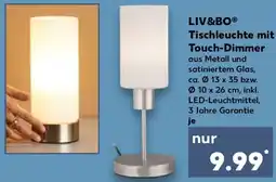 Kaufland LIV&BO Tischleuchte mit Touch-Dimmer Angebot