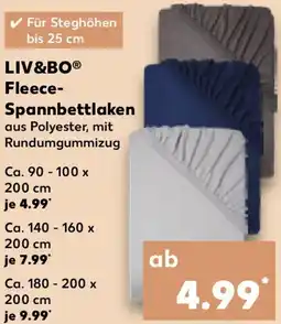 Kaufland LIV&BO Fleece Spannbettlaken Angebot