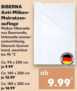Kaufland BIBERNA Anti-Milben Matratzenauflage Angebot