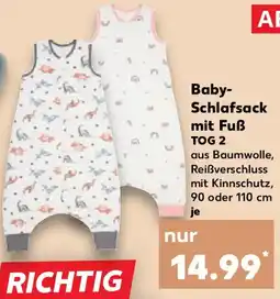 Kaufland Baby Schlafsack mit Fuß TOG 2 Angebot