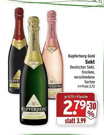 Wasgau Kupferberg Gold Sekt Angebot