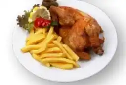 Scheck-in-Center Scheck-in Genusswelt ½ Grillhähnchen mit Pommes frites und Beilagensalat Angebot