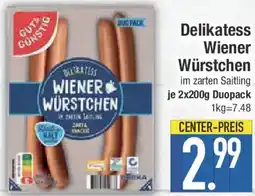 E-Center Gut & Günstig Delikatess Wiener Würstchen Angebot