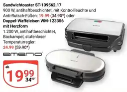 Globus emerio Sandwichtoaster ST-109562.17 Angebot