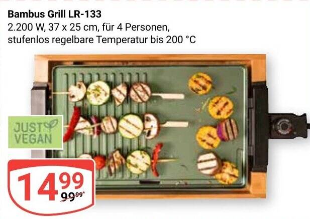 JUST VEGAN Bambus Grill LR-133 Angebot bei Globus