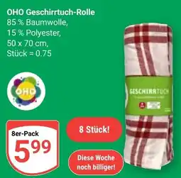 Globus OHO Geschirrtuch-Rolle 8er-Pack Angebot