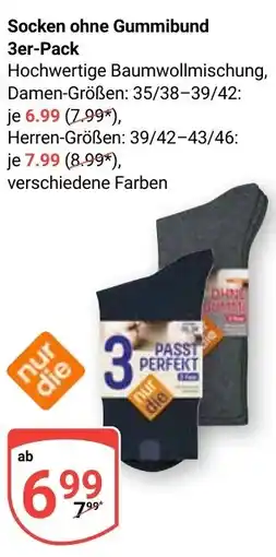 Globus Socken ohne Gummibund 3er-Pack Angebot