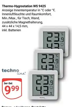 Globus techno Line Thermo-Hygrostation WS 9425 3er-Set Angebot