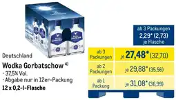 METRO Wodka Gorbatschow Angebot