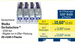 METRO Wodka Gorbatschow Angebot