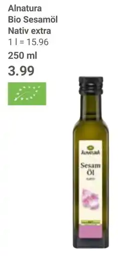 Globus Alnatura Bio Sesamöl Nativ extra Angebot