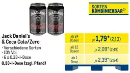 METRO Jack Daniel's & Coca Cola/Zero Angebot