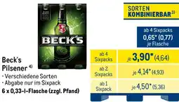 METRO Beck's Pilsener Angebot