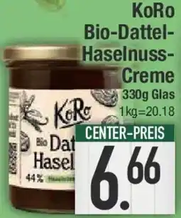 E-Center KoRo Bio-Dattel Haselnuss Creme Angebot