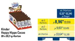 METRO Kinder Happy Hippo Cacao Angebot