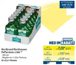 METRO Nordbrand Nordhausen Pefferminz-Likör Angebot