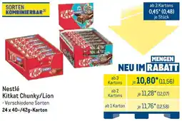 METRO Nestlé Kitkat Chunky/Lion Angebot