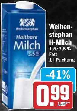 HIT Weihenstephan H-Milch Angebot